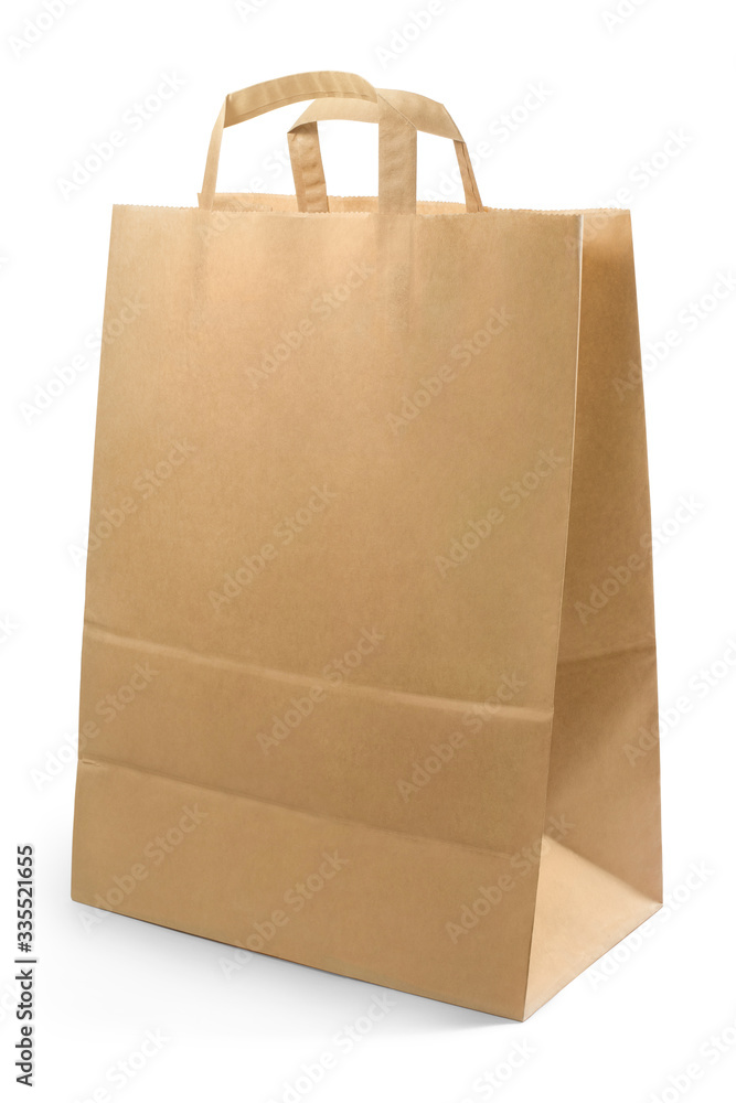 Paper shopping bag, isolated on white background Paper shopping bag, isolated on white background