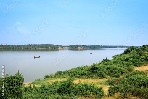 View of the Kazinga Channel from Lake Edward, Uganda, Africa
 photo