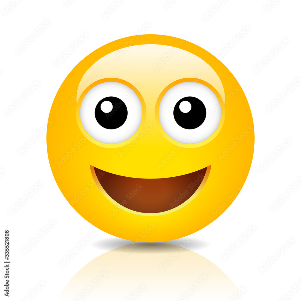 Suprised vector emoticon