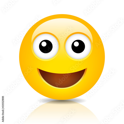 Suprised vector emoticon