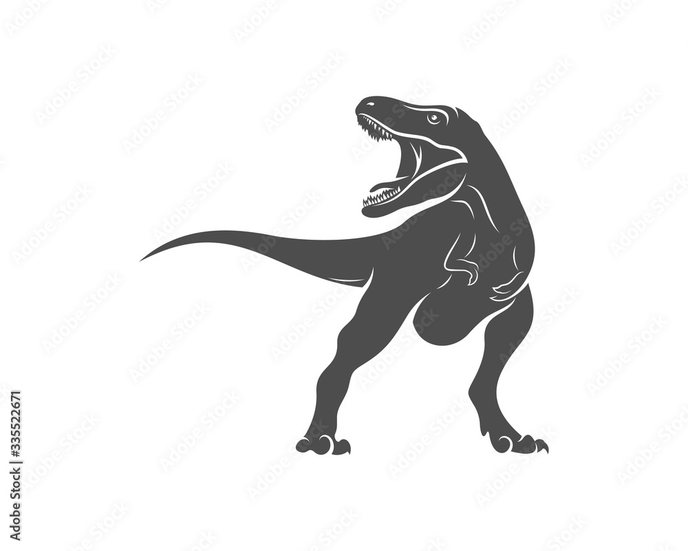T rex logo design template. vector illustration T rex logo design template. vector illustration