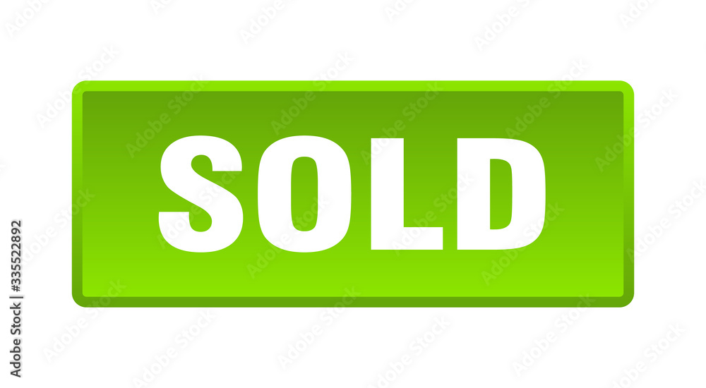 sold button. sold square green push button sold button. sold square green push button