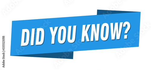 did you know banner template. did you know ribbon label sign