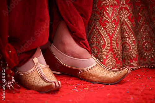 Traditional indian wedding ceremony : Groom wedding shoes