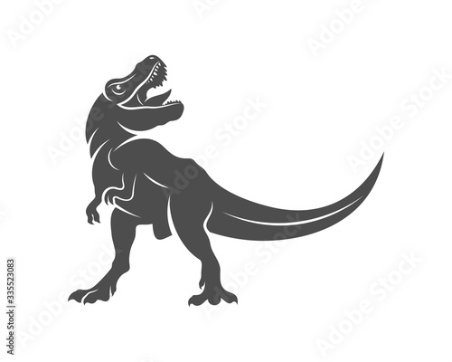 T rex logo design template. vector illustration