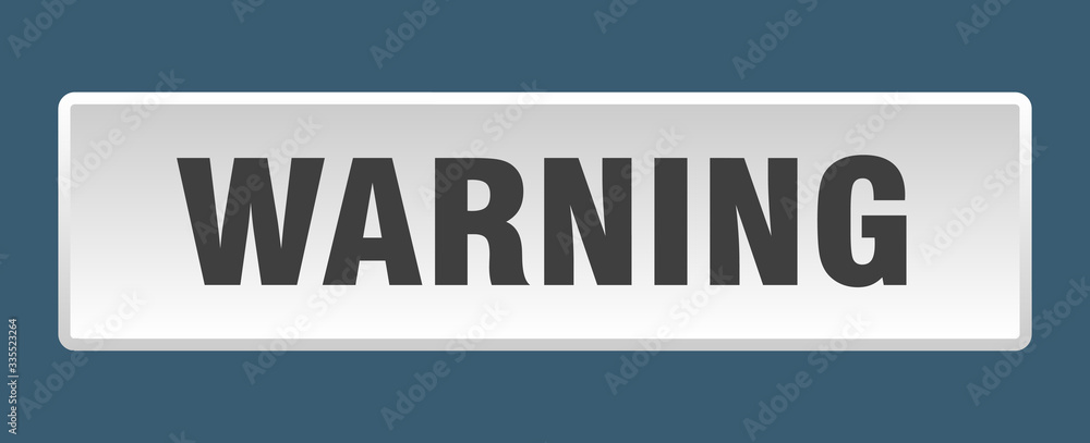warning button. warning square white push button warning button. warning square white push button
