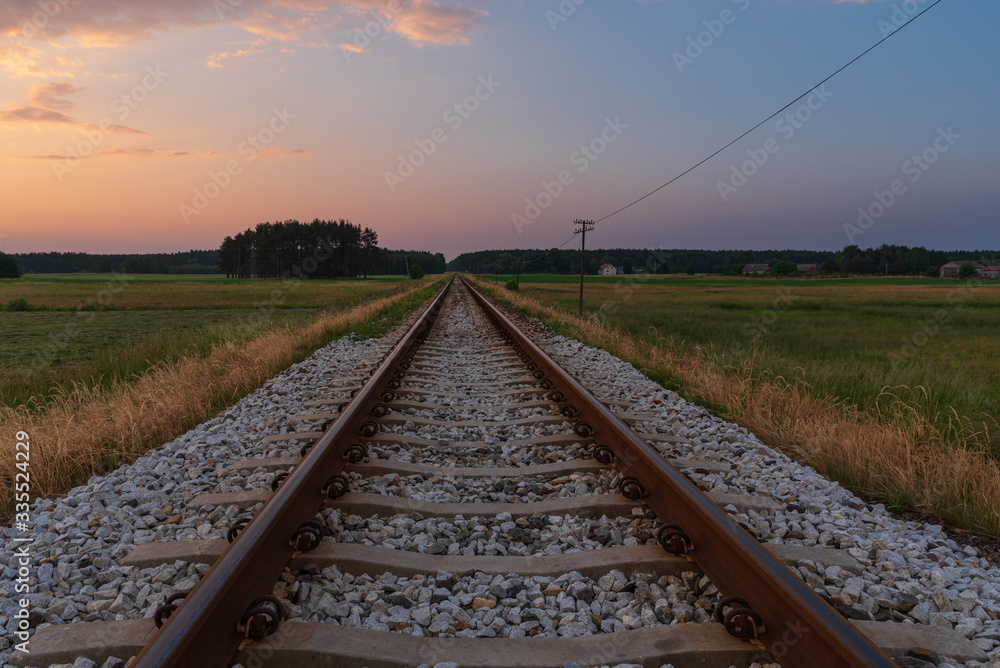 Fototapeta premium Rozbudowa linii kolejowej na pomorzu