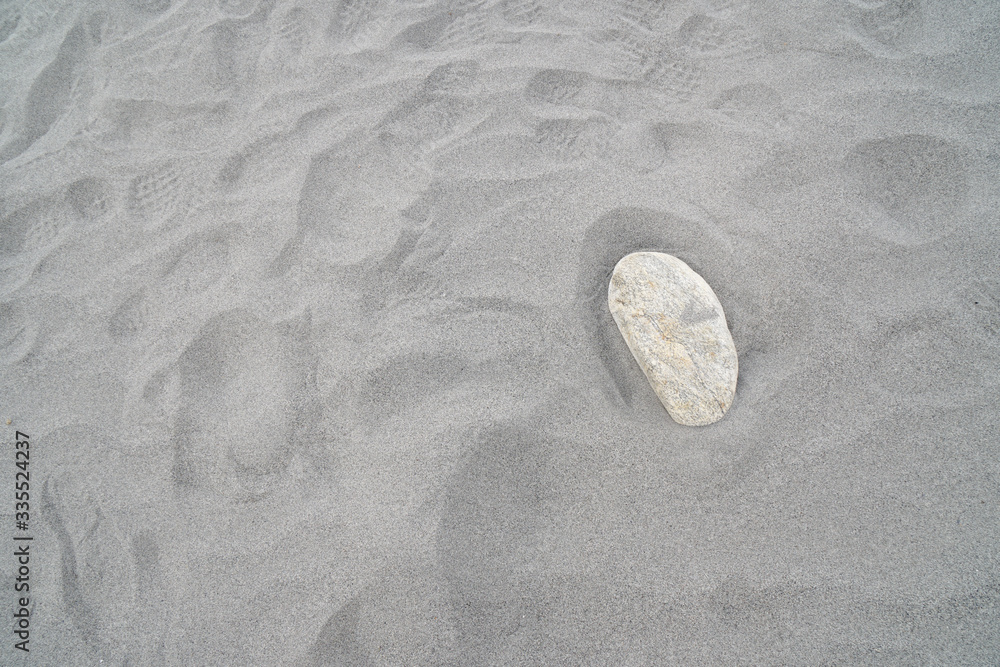 Obraz premium Abstract Nature Scene of White stone on white Sand dune texture background at Hunder Sand dune Nubra Valley , Leh Ladakh , jammu and kashmir - India