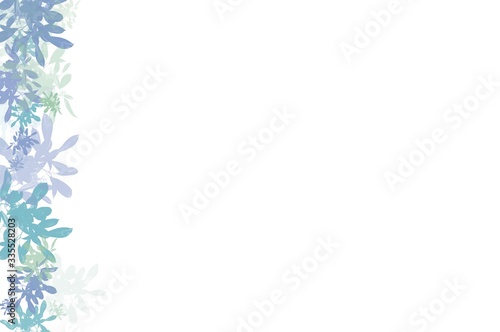 Plant greenery foliage leaves border background 