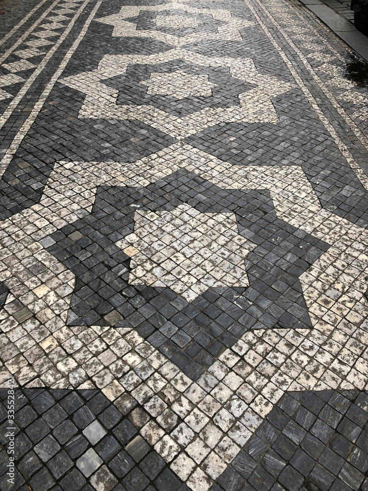Beautiful cobblestone sidewalks in Europe Beautiful cobblestone sidewalks in Europe