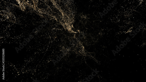 Golden Glitter Splash background, Magical Particles
