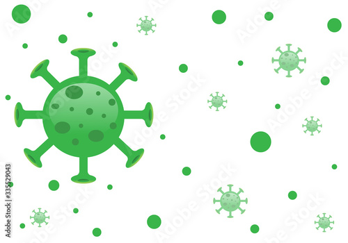 Covid-19 or Coronavirus is The official name from World Health organization WHO. Is the most dangerous virus for the world population and spread rapidly in 2020. logo and copy spce background