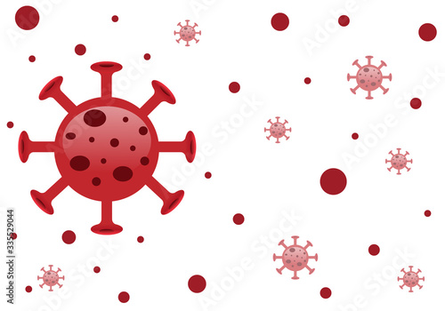 Covid-19 or Coronavirus is The official name from World Health organization WHO. Is the most dangerous virus for the world population and spread rapidly in 2020. logo and copy spce background