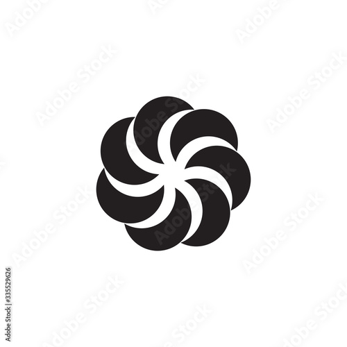 Electric fan propeller icon logo design template