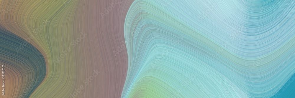 Obraz premium abstract dynamic curved lines surreal header design with pastel blue, pastel brown and gray gray colors
