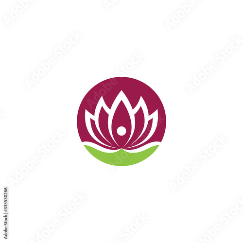 Beauty Vector lotus flowers design logo