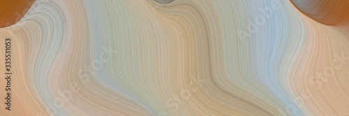 abstract dynamic curved lines colorful header design with dark gray, sienna and pastel blue colors © Eigens