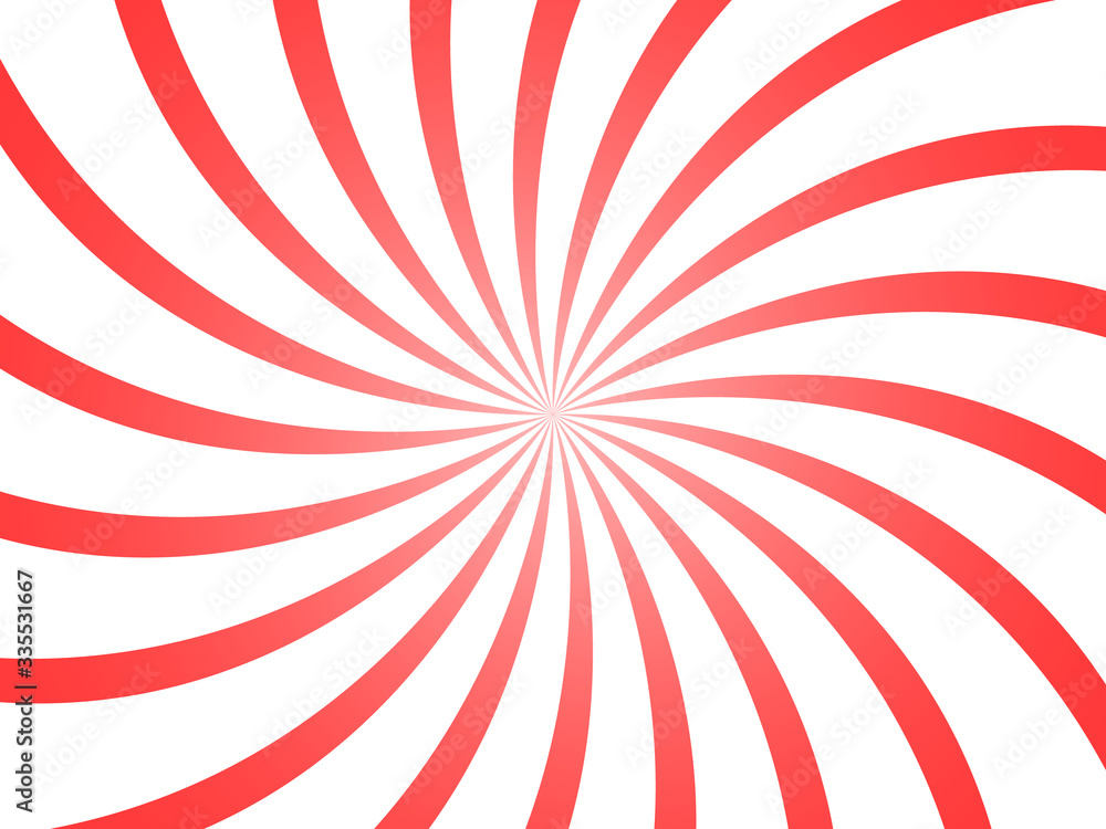 Great circus background concept with red and white circular rays Stock