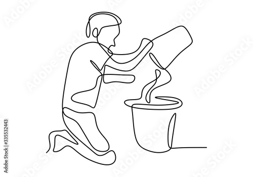 Continuous one line drawing...