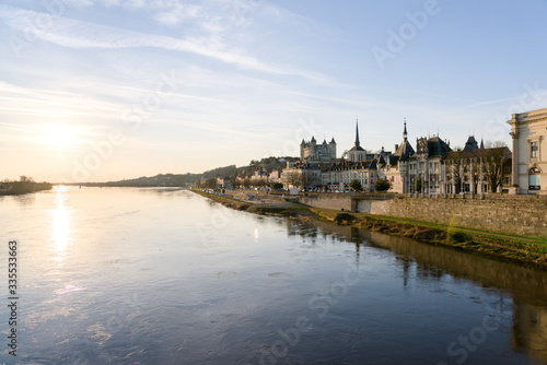 Saumur skyline  and Renaissance castle in Val de Loire, France © Em Campos