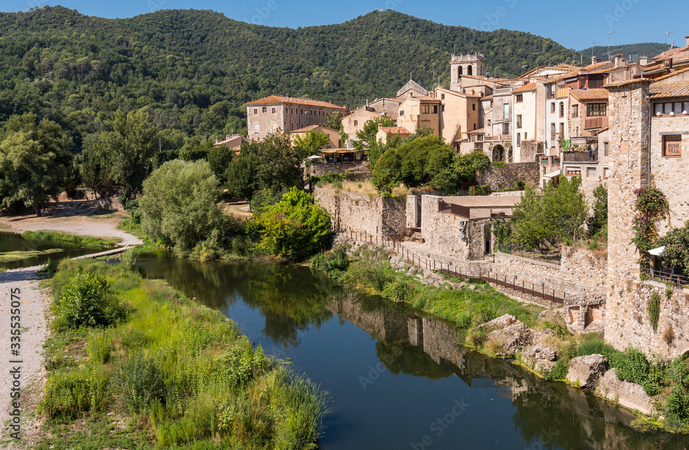 Beautiful medieval town of Besalú located near the city of Gerona. (Spain)