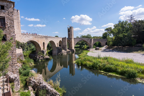 Beautiful medieval town of Besalú located near the city of Gerona. (Spain)