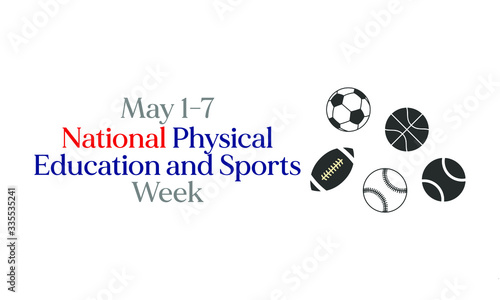 Vector illustration on the theme of National Physical Education and Sports week observed each year from 1st to 7th during the month of May.