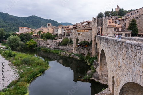 Beautiful medieval town of Besalú located near the city of Gerona. (Spain)