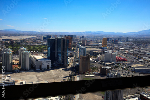Las Vegas, Nevada / USA - August 27, 2015: View from top of Stratosphere hotel in Las Vegas, Nevada, USA