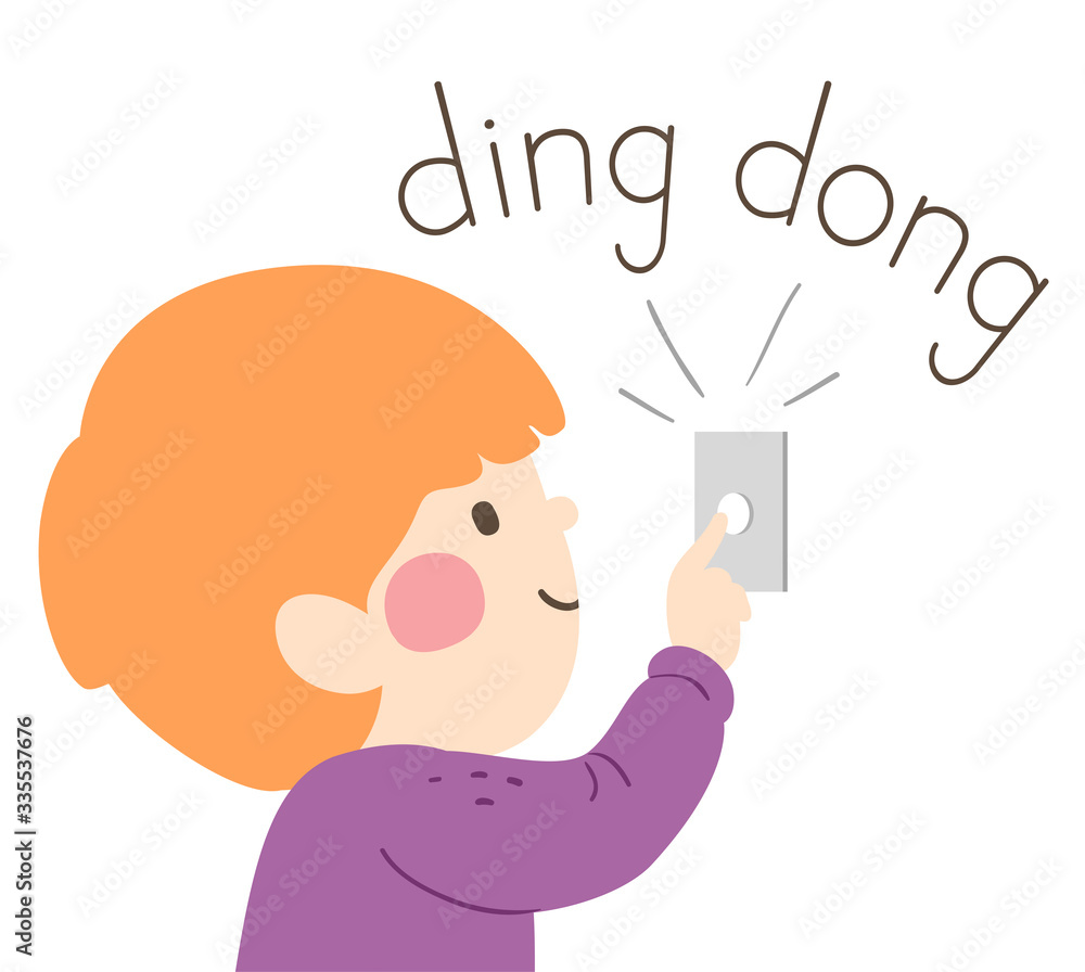 Kid Boy Onomatopoeia Sound Ding Dong Illustration Stock Vector Adobe kid-boy-onomatopoeia-sound-ding-dong-illustration-stock-vector-adobe