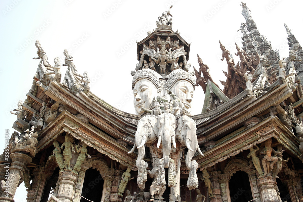 Wooden sculptures made without a single nail Wooden sculptures made without a single nail