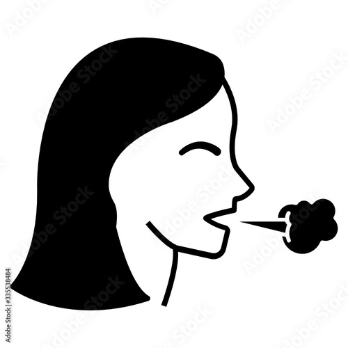 Frequent sneezing Concept,  sternutation on white background,  ‎Respiratory infection Vector, Common  Allergic reaction and effects icon design