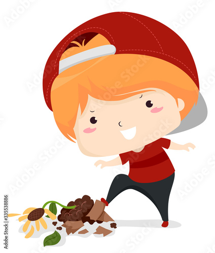 Kid Boy Adjective Bad Illustration