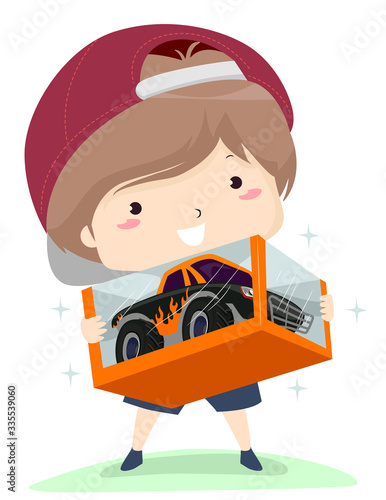 Kid Boy Adjective New Illus...