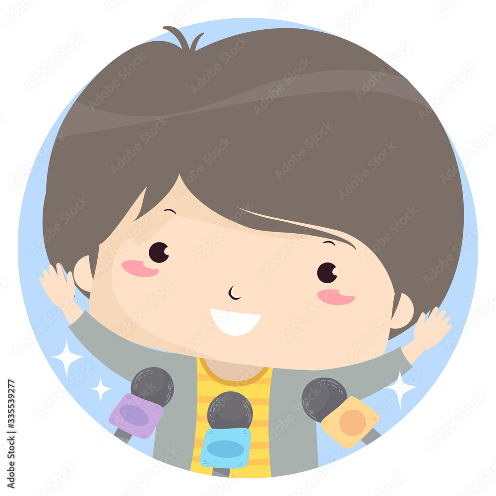 Kid Boy Condition Adjective Famous Illustration Kid Boy Condition Adjective Famous Illustration