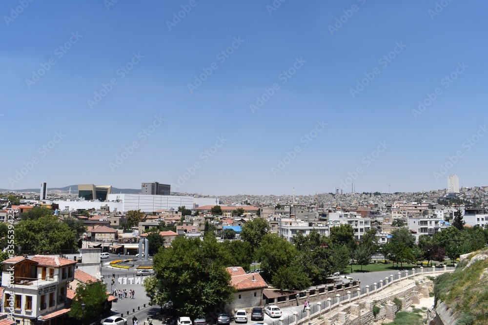 Gaziantep / Turkey - 31 July 2019 : View of city center from high ground
