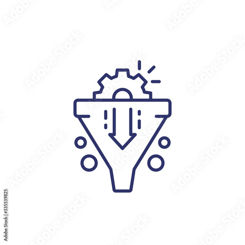 Conversion rate optimization, line icon