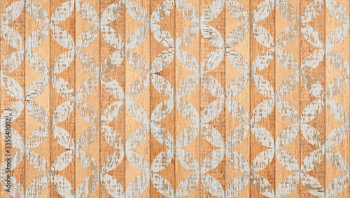 Rustic wooden wall with geometric pattern. Light wood texture background.