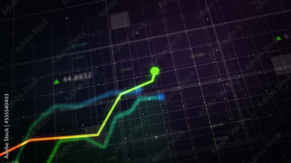 Market Recovery Concept. Graph Going Up Animation 4K Market Recovery Concept. Graph Going Up Animation 4K