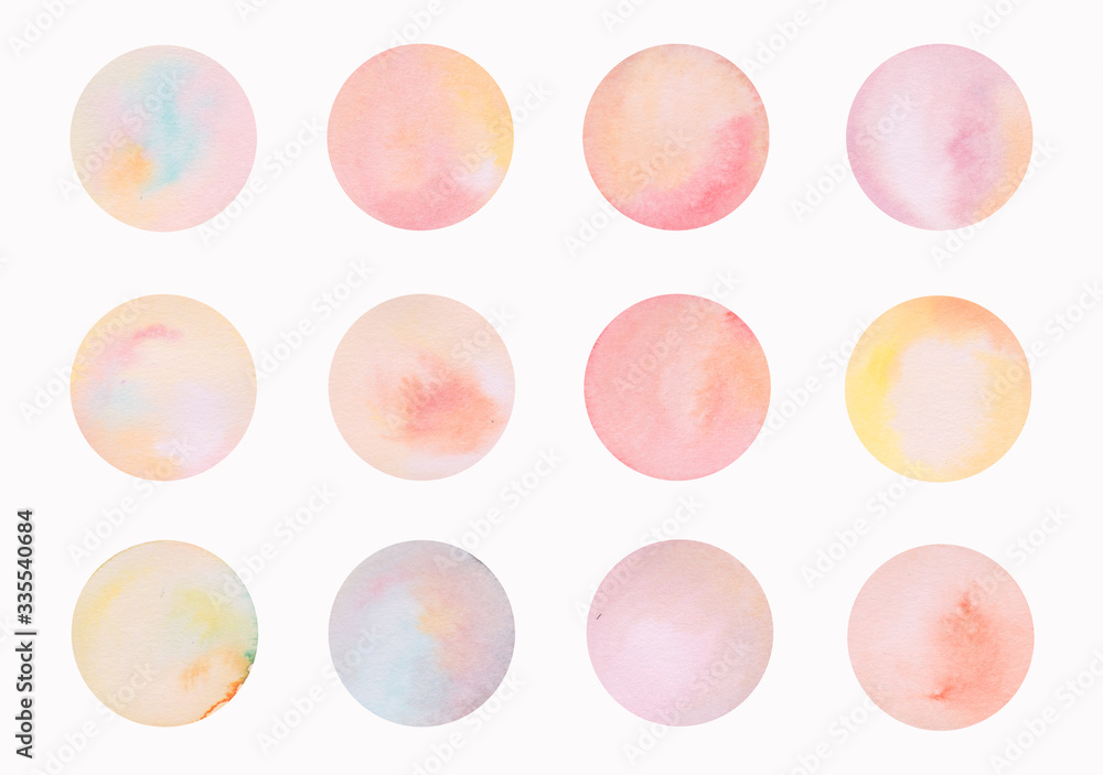 hand paint watercolor circle spots hand paint watercolor circle spots