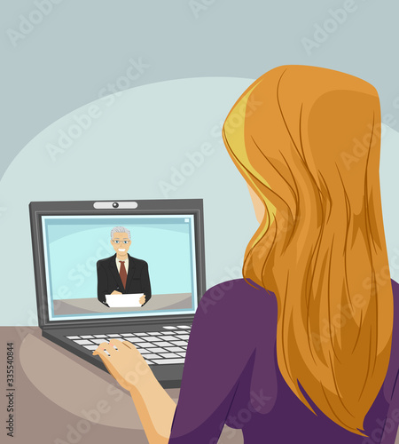 Teen Girl Man Online Interv...