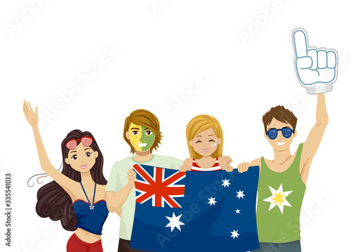 Teens Australian Sports Fla...