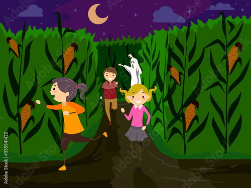 Stickman Teens Corn Maze Ru...