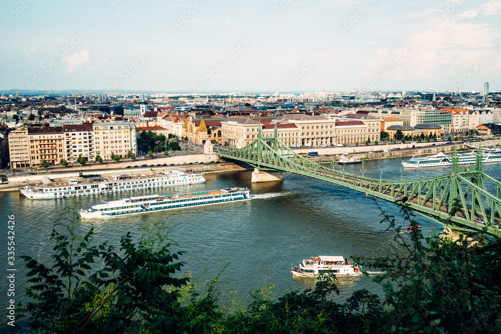 Obraz premium Freedom bridge. Budapest. Hungary. Danube river