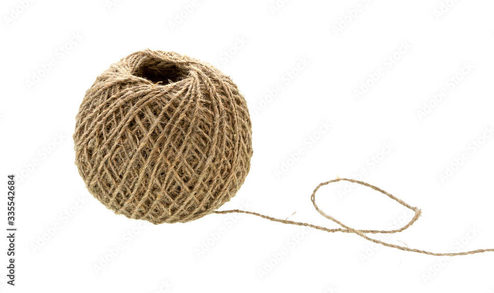 Ball of string. Natural rope.