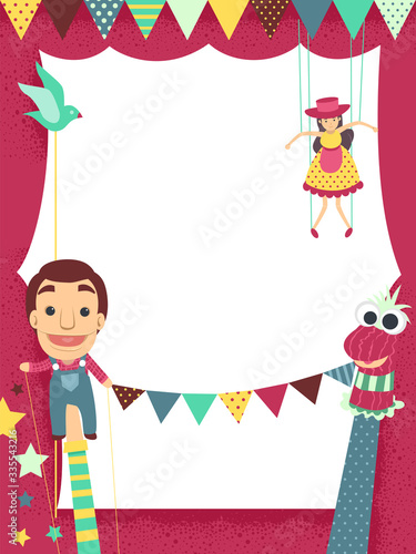 Puppet Festival Frame Illus...