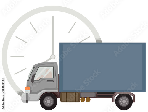 Truck Logistics Time Illust...