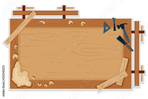 Woodworking Bench Frame Illustration