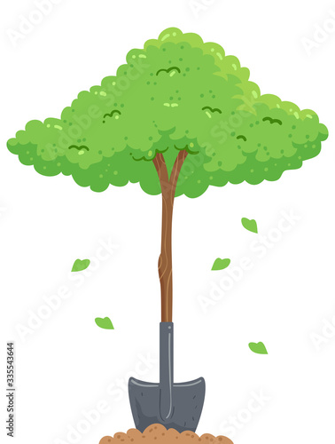 Plant Tree Shovel Arbor Day...