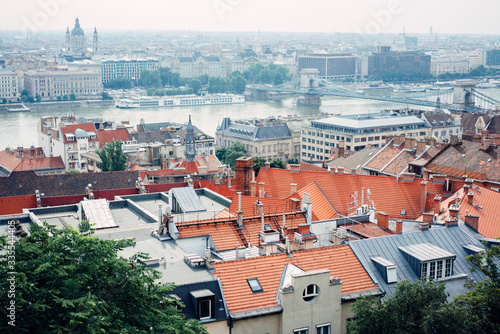 The roofs of the old city. Budapest. Hungary.